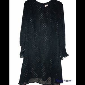 A New Day Victorian Ruffle & Swiss Dot Dress XL